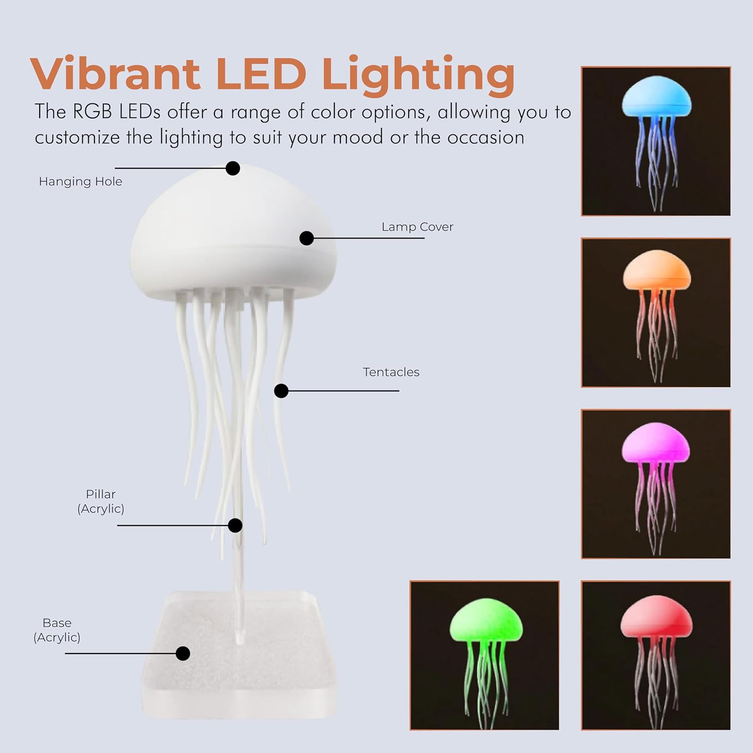 Mystical LED Jellyfish Aquarium Lamp